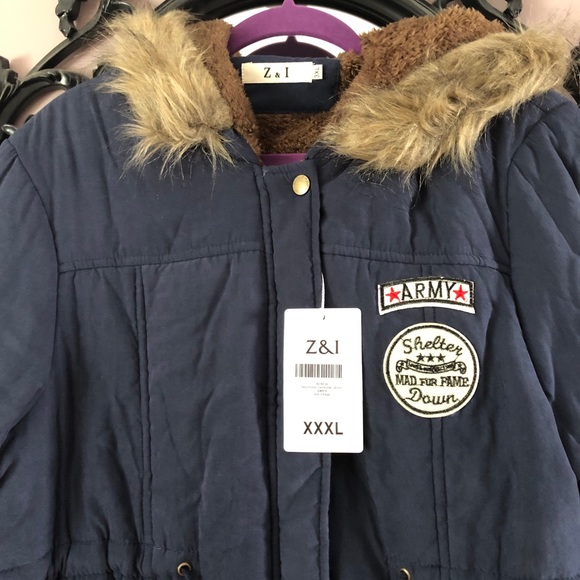 Navy Fleece-Lined Anorak - Picture 2 of 4